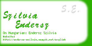 szilvia endersz business card